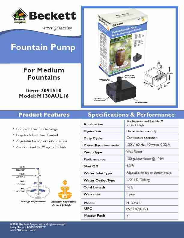Beckett Water Gardening Plumbing Product M130AUL-page_pdf